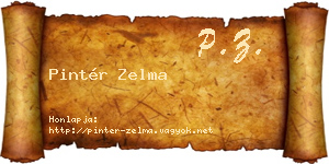Pintér Zelma névjegykártya