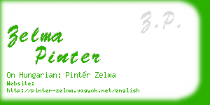 zelma pinter business card