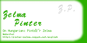zelma pinter business card